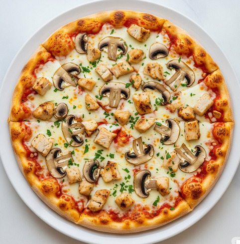 Pollo Funghi Pizza 