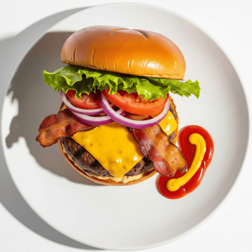 Gourmet Smokey Bacon Cheeseburger 
